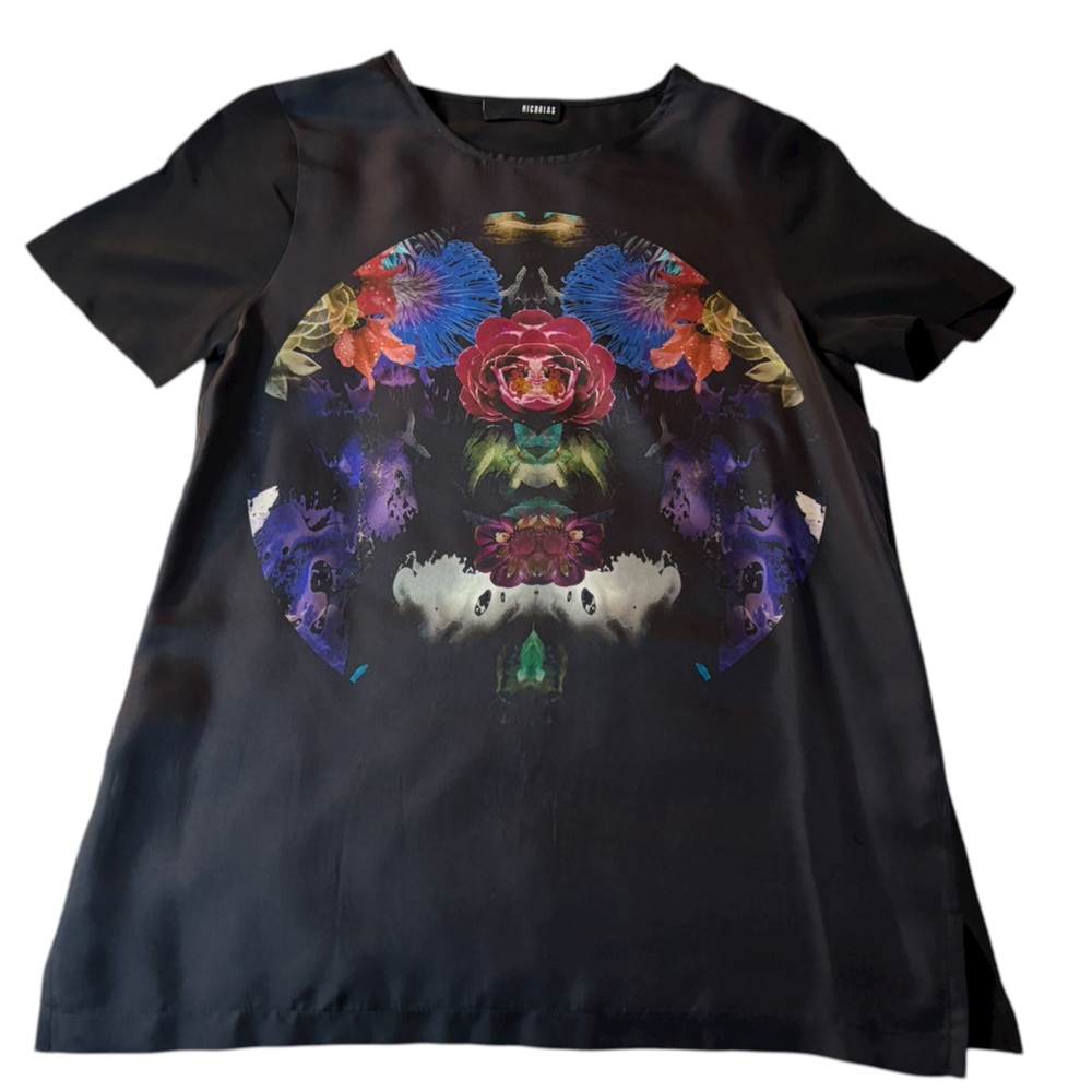 Nicholas Silk Floral Organs Blouse